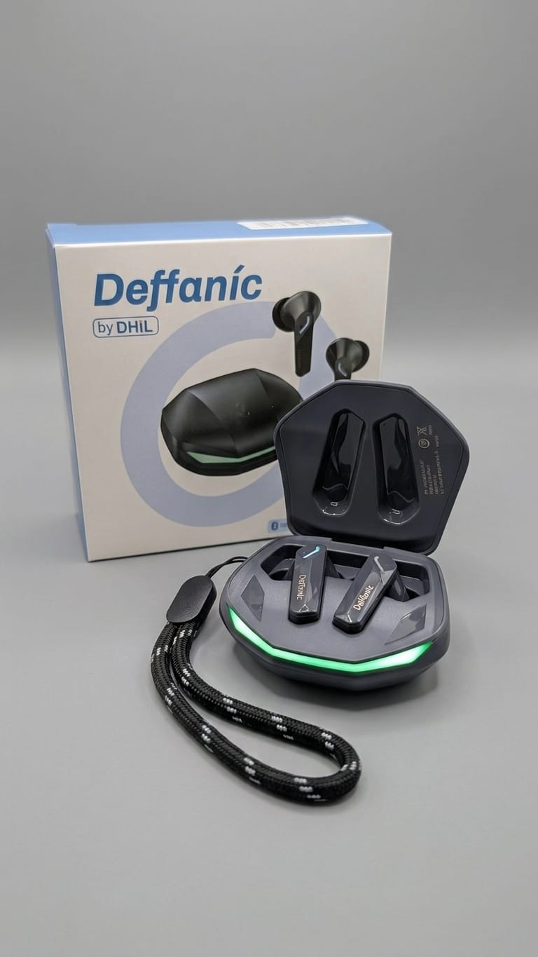 Gaming Wireless Earbuds with RGB LED Case & Lanyard – Bluetooth 5.3 Deep Bass Low Latency Earbuds