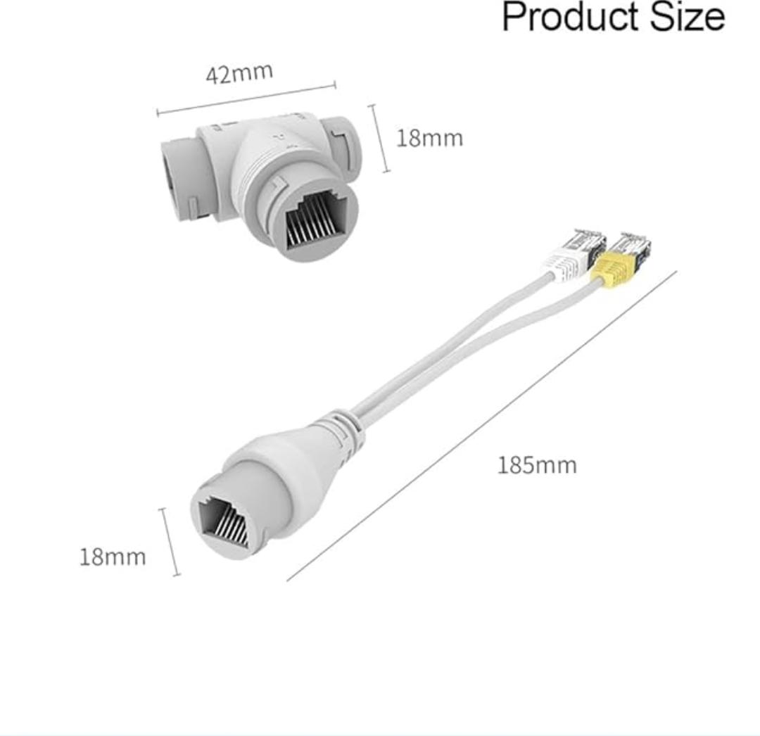 PoE Splitter RJ45 – Power & Data Ethernet Adapter