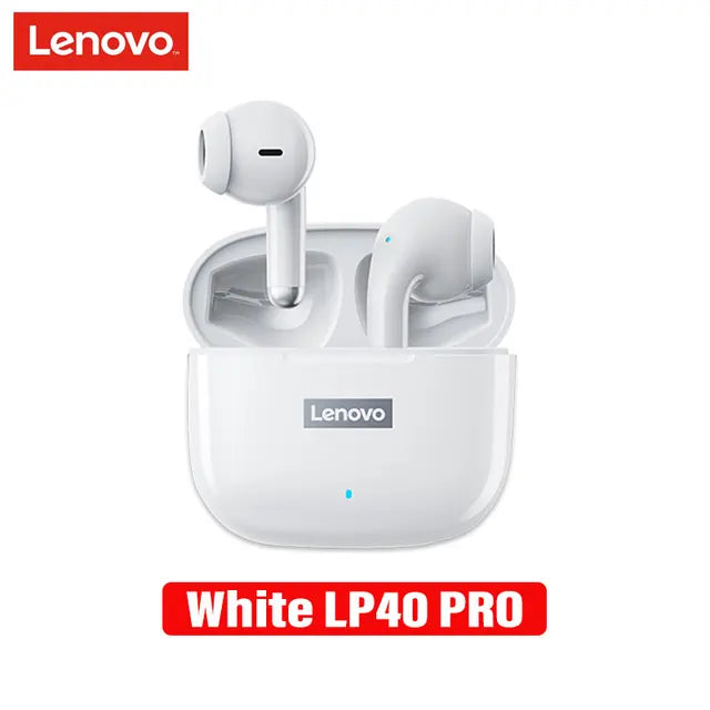 Lenovo LP40 Pro TWS Wireless Earbuds – Deep Bass, Bluetooth 5.1, Touch Control, HD Sound, Gaming Earbuds
