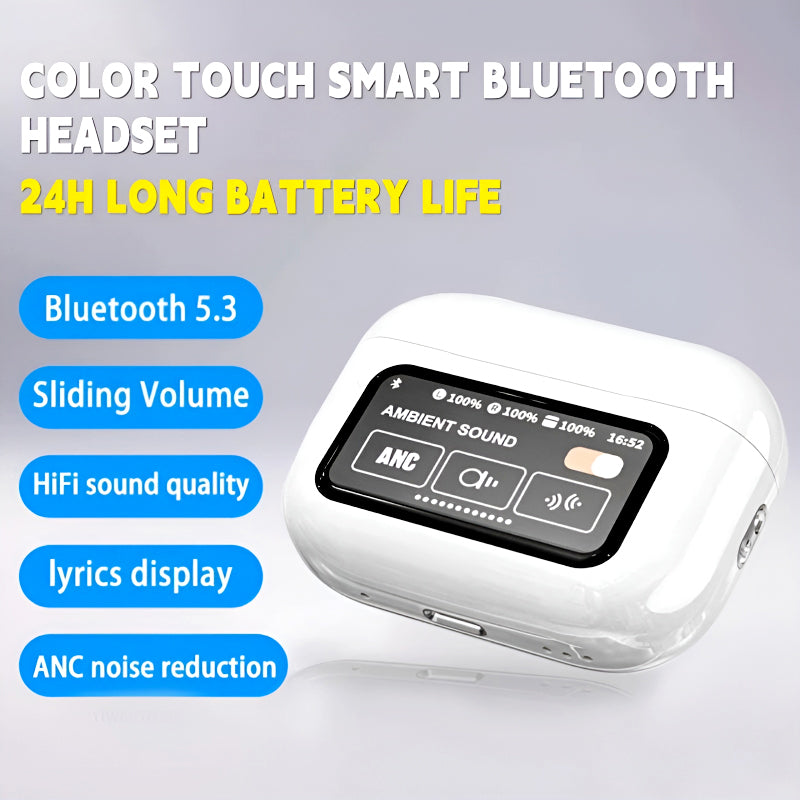 A9 LED Screen AirPods Pro with ANC & ENC – Wireless Earbuds Bluetooth 5.3 Deep Bass Touch Display