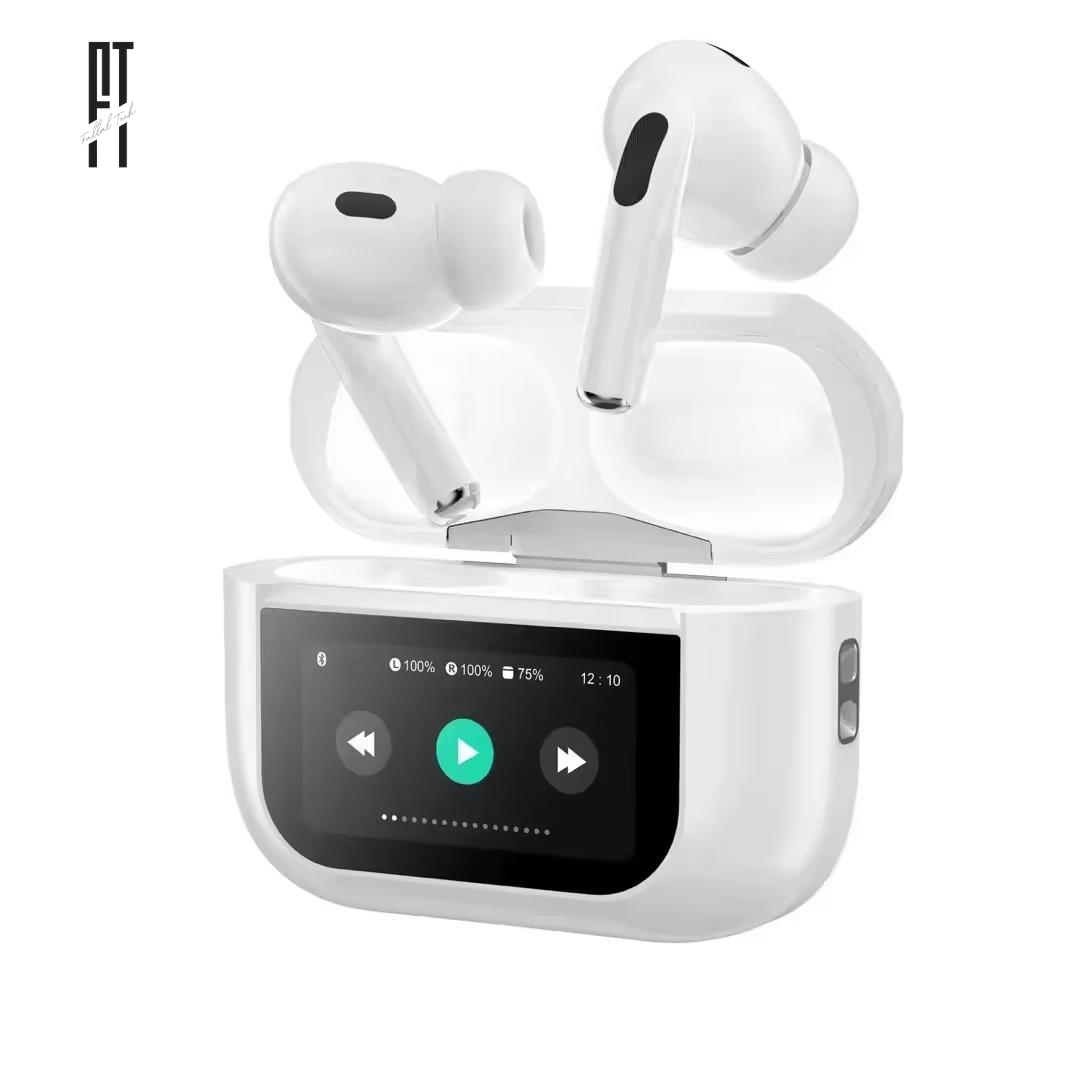 A9 LED Screen AirPods Pro with ANC & ENC – Wireless Earbuds Bluetooth 5.3 Deep Bass Touch Display