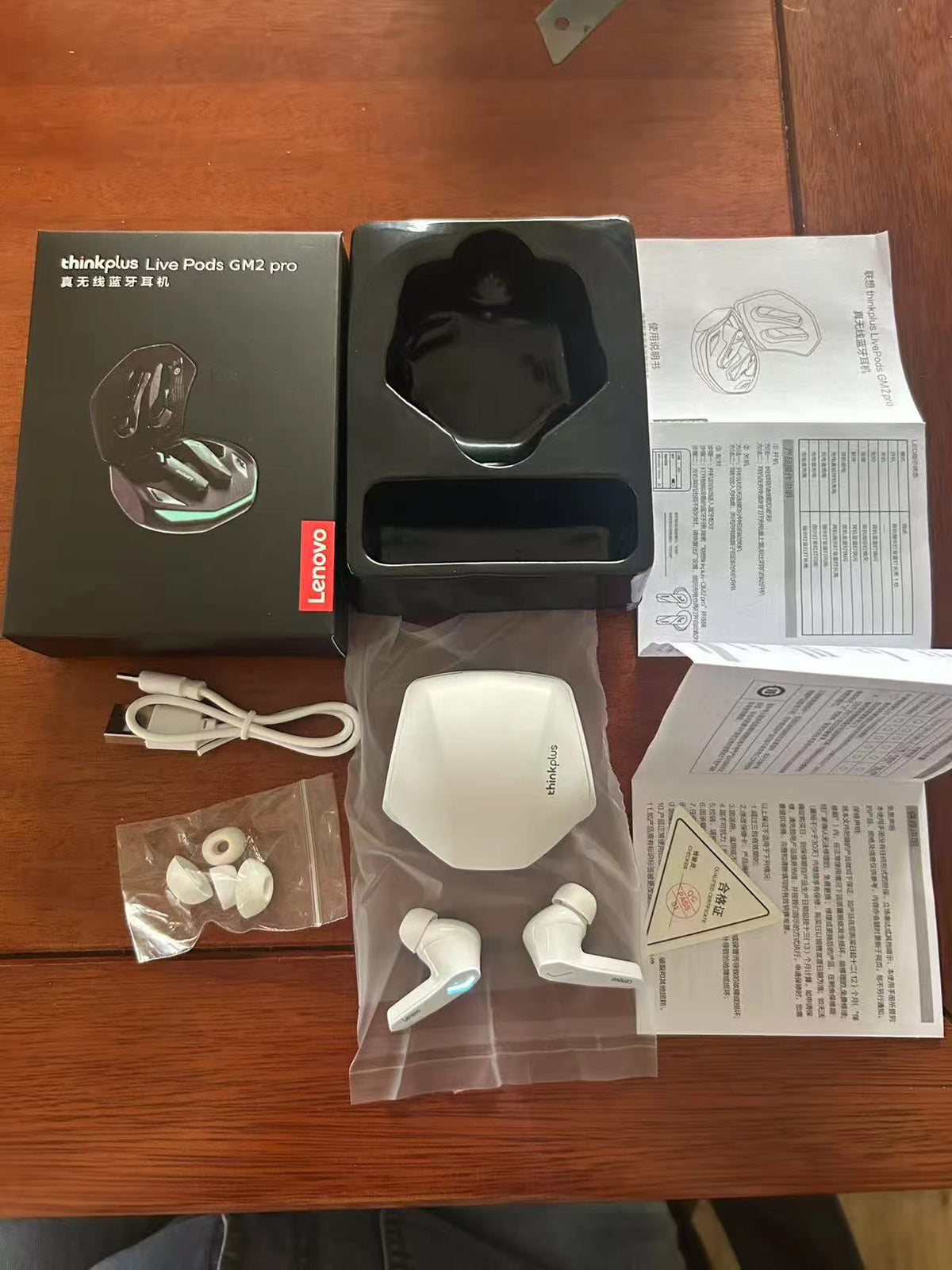 Lenovo GM2 Pro Gaming Earbuds – Wireless Bluetooth 5.3, Deep Bass, Low Latency, LED Display, Touch Control