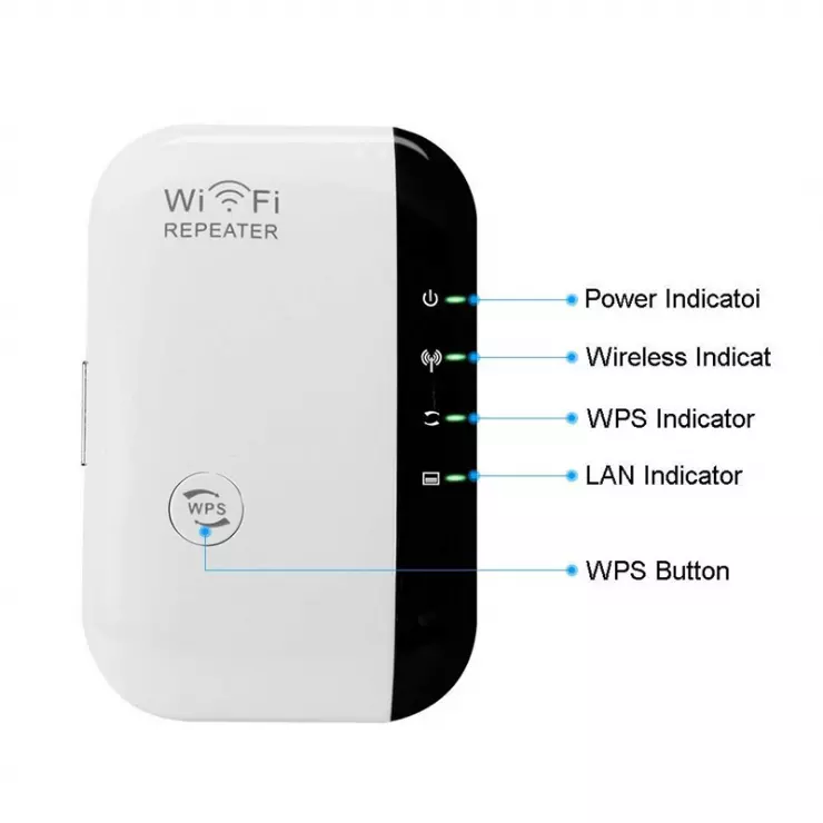 WiFi Mini Extender 300Mbps – Wireless Signal Booster, Internet Range Repeater for Home & Office