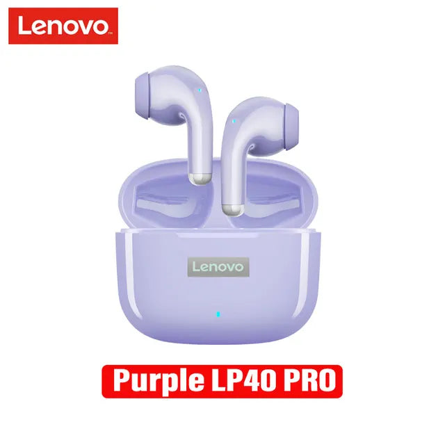 Lenovo LP40 Pro TWS Wireless Earbuds – Deep Bass, Bluetooth 5.1, Touch Control, HD Sound, Gaming Earbuds