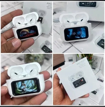 A9 LED Screen AirPods Pro with ANC & ENC – Wireless Earbuds Bluetooth 5.3 Deep Bass Touch Display