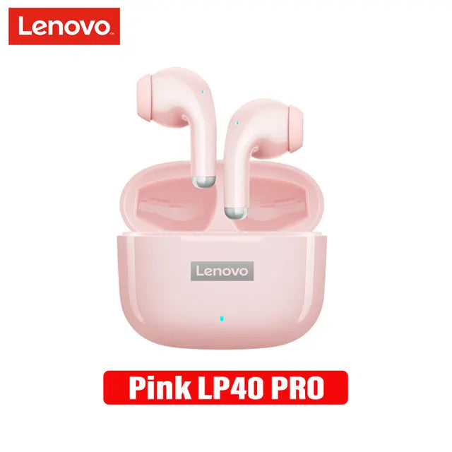Lenovo LP40 Pro TWS Wireless Earbuds – Deep Bass, Bluetooth 5.1, Touch Control, HD Sound, Gaming Earbuds