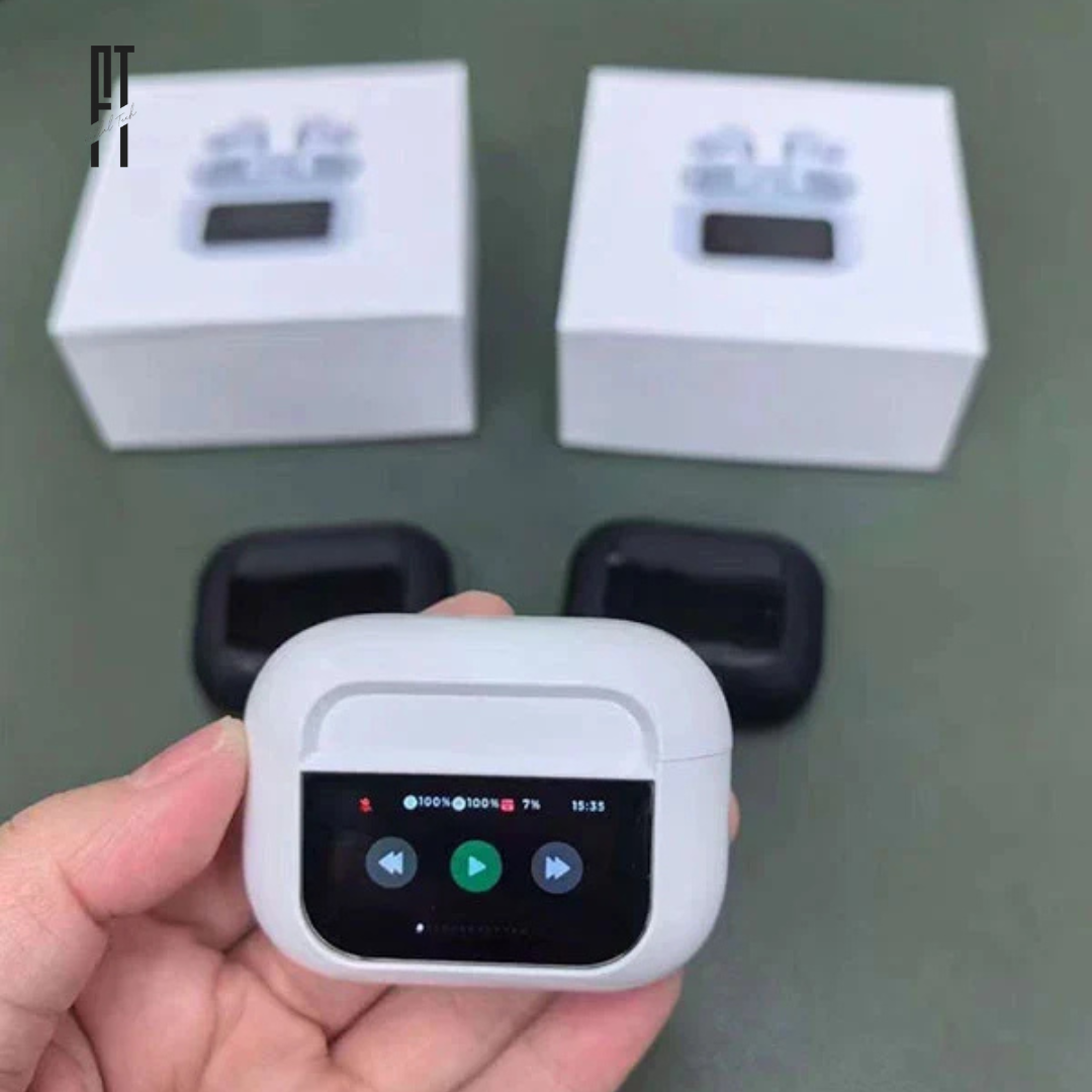 A9 LED Screen AirPods Pro with ANC & ENC – Wireless Earbuds Bluetooth 5.3 Deep Bass Touch Display