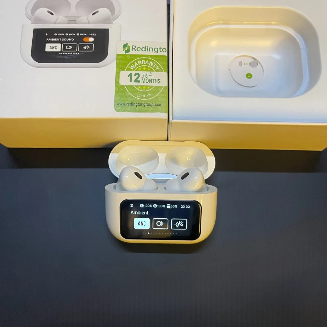 A9 LED Screen AirPods Pro with ANC & ENC – Wireless Earbuds Bluetooth 5.3 Deep Bass Touch Display