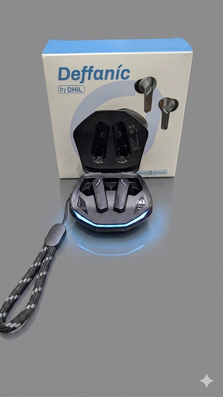 Gaming Wireless Earbuds with RGB LED Case & Lanyard – Bluetooth 5.3 Deep Bass Low Latency Earbuds